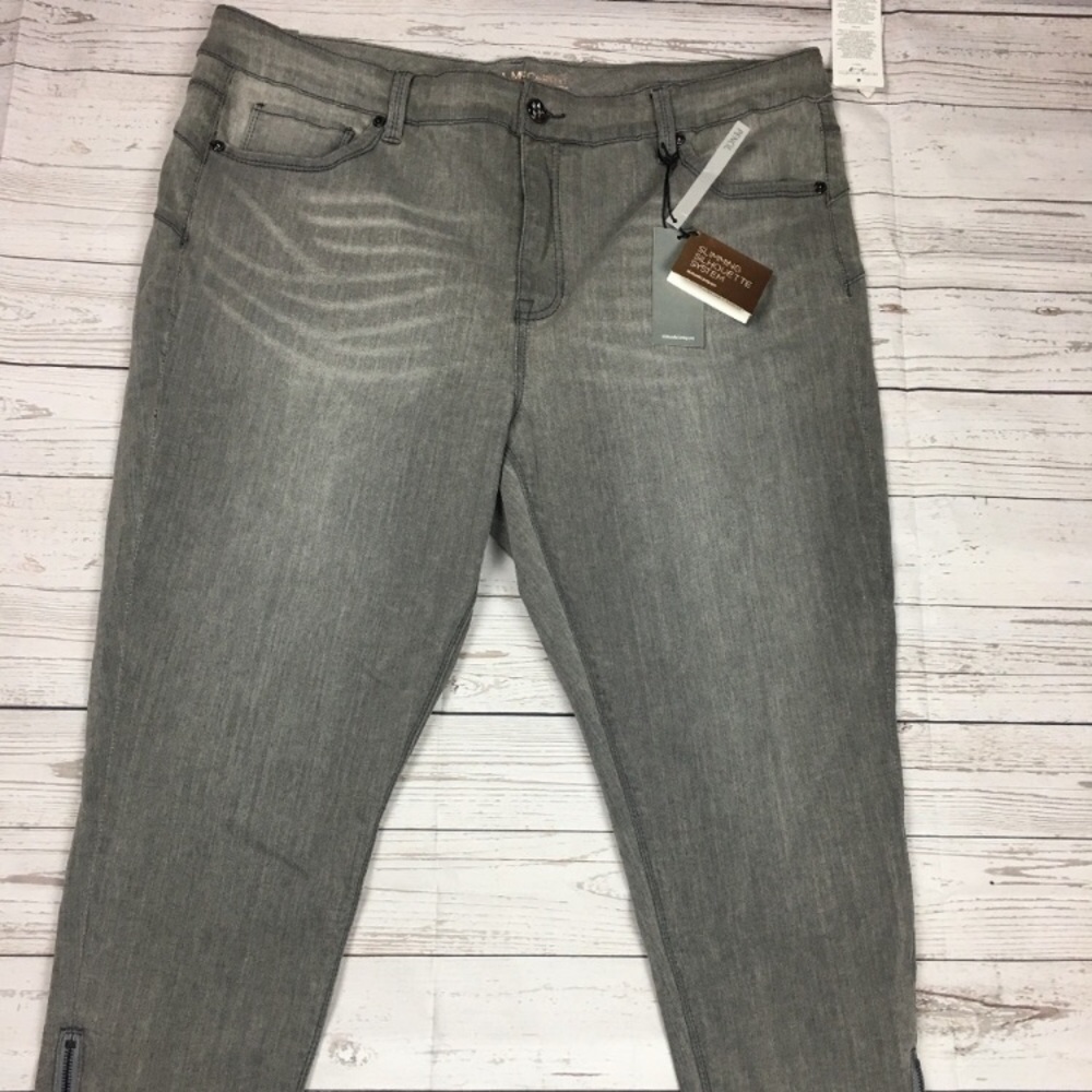 Grey slim ankle zip jeans (Re-posh)
